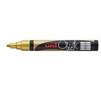 uni-ball 186210 Window and Chalk Marker UNI CHALK PWE-5M, 1.8-2.5 mm, Bullet Tip, Gold