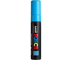 Uni-Ball 186353 - POSCA marker met extra brede rechthoekige punt, lichtblauw