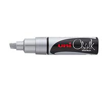uni-ball 186411 Window & Chalk Marker Uni Chalk with Chisel Tip, Silver