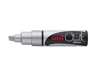 uni-ball 186411 Window & Chalk Marker Uni Chalk with Chisel Tip, Silver