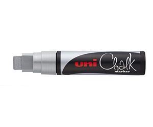 uni-ball 186611 Window and Chalk Marker UNI CHALK PWE-17K 15 mm with Wide Chisel Tip Silver