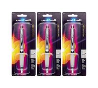 Uni-Ball 207 Premier Retractable Gel Rollerball Pen, 0.7mm, Medium Point, Black Ink (3 Pack, Black)
