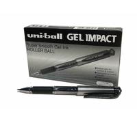 Uni-Ball 218990000 UM-153S Signo Impact Gel Pens With Rubber Grip Black Gel