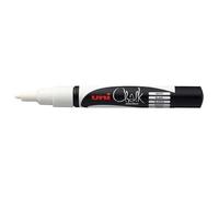 Uni-Ball 3MS PWE 1.3 mm Board & Glass Chalk Marker | Bullet Tip Shaped | White Ink | Pack of 1