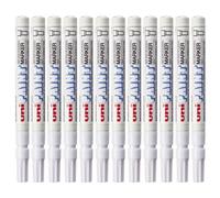 Uni Paint Marker Fine Bullet Tip White PK12