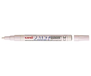 Uni-Ball 489411 Paint Marker Bullet Tip Fine Point Px21 Line Width 0.8-1.2mm White Ref 9001957 [Pack 12]