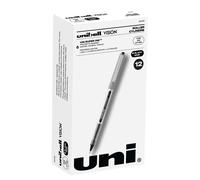 uni-ball 60126 Vision Roller Ball Stick Waterproof Pen Black Ink Fine Dozen