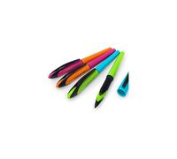 uni-ball Air ? 0.5mm Rollerball - Blue, Green, Pink and Orange Barrel - Black Ink ? Pack of 4 - UBA-188E-M