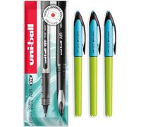 uni-ball Air - 0.5mm Rollerball - Lime Green Barrel - Black Ink - Pack of 3 - UBA-188E-M - In Envelope Gift Packaging