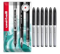 uni-ball AIR - 0.7mm Medium Rollerball - 6 Pack - Black - UBA-188-L