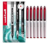 uni-ball AIR - 0.7mm Medium Rollerball - UBA-188-L - In Envelope Gift Packaging (Pack of 6, Red)
