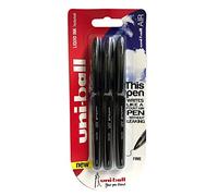 uni-ball AIR Micro - 0.5mm Fine Rollerball - 3 Pack - Black - UBA-188-M