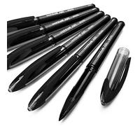 Uni-Ball AIR Micro - 0.5mm Fine Rollerball - 6 Pack - Black - UBA-188-M