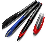 Uni-Ball AIR Micro - 0.5mm Fine Rollerball - Pack of 3 - Black Blue