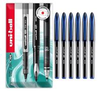uni-ball AIR Micro - 0.5mm Fine Rollerball - UBA-188-M - In Envelope Gift Packaging (Pack of 6, Blue)