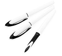 uni-ball AIR Micro - 0.5mm Fine Rollerball - White Barrel - Black Ink - Pack of 3 - UBA-188E-M