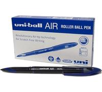 uni-ball UB-188-M Micro Air Rollerball Pens. Premium 0.5mm Nib for Super Smooth Handwriting. Writes Like a Fountain Pen. Fade and Water Resistant Liquid Uni Super Ink. Box of 12 Blue Ballpoint Pens