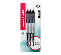 uni-ball Air Rollerball Pens, 0.7 mm, Black (3-Pack)
