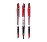 Uni-Ball Air UBA188L Rollerball Pen, 0.7mm, Colourfast, Bold Ink, Smart Top Technology, Smooth, Durable, Smudge-free Ink, Stationery for School and Office, Red Ink (Pack of 3)