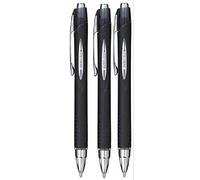 Uni Ball Black Jetstream Retractable Broad Rollerball Pen 1mm Nib Tip & 0.45mm Line Width Waterproof Lightproof Fast Drying Pigment Ink For Fast Writing SXN-210 (Pack Of 3)