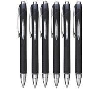 Uni Ball Black Jetstream Retractable Broad Rollerball Pen 1mm Nib Tip SXN-210 (Pack Of 6)