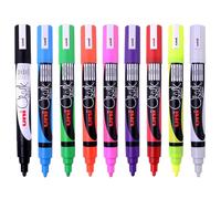 uni-ball Chalk Marker Bullet Tip - Red, Yellow, Blue, Pink, Green, Orange, Purple, White, Black 9 Pens