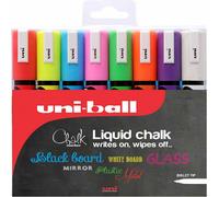 Uni-Ball Chalk Markers Medium in Assorted Colours (Pack of 8)