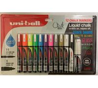Uni-ball Chalk Paint Marker Assorted Selection Set of 12