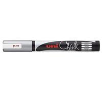 uni-ball Chalk PWE-5M-Chalk Marker (Round Tip) Silver 2.5mm (PWE-5M AR)