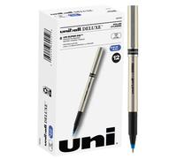 uni-ball Deluxe Fine Point Roller Ball Pens, Blue, 12 (60053)