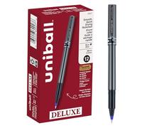 uni-ball Deluxe Micro Point Roller Ball Pens, Blue (60027)