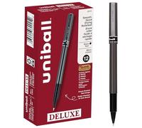 uni-ball - Deluxe Roller Ball Stick Waterproof Pen, Black Ink, Micro - Dozen by Uni-ball