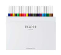 UNI-ball Emott Felt Tip Fineliners Colouring Pens. Water Resistant Non-Bleed and Fade-Proof Ink for Adult Colouring Books, Art Set, Drawing, Handwriting, School Stationery Set, 40 Coloured Pens
