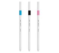 uni Emott Felt Tip Pens. Water Resistant, Non-Bleed and Fade-Proof Ink for Colouring, Art, Drawing, Writing, Journaling. Fineliner Tip Coloured Pens for Adults, Children, School Stationery. Pack of 3