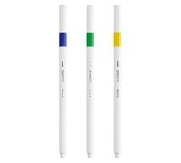 uni Emott Felt Tip Pens. Water Resistant, Non-Bleed and Fade-Proof Ink for Colouring, Art, Drawing, Writing, Journaling. Fineliner Tip Coloured Pens for Adults, Children, School Stationery. Pack of 3