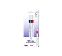 uni Emott Felt Tip Pens. Water Resistant, Non-Bleed and Fade-Proof Ink for Colouring, Art, Drawing, Writing, Journaling. Fineliner Tip Coloured Pens for Adults, Children, School Stationery. Pack of 3