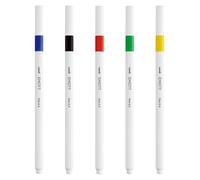 uni Emott Felt Tip Pens. Water Resistant, Non-Bleed and Fade-Proof Ink for Colouring, Art, Drawing, Writing, Journaling. Fineliner Tip Coloured Pens for Adults, Children, School Stationery. Pack of 5