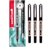 uni-ball EYE Broad UB-150-10 Rollerball Pens 1.0mm Black Ink, Pack of 3 | Fade-Resistant Super Ink, Smooth Skip-Free Writing, Consistent Flow, Visible Ink Level