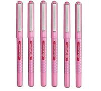 Uni Ball Eye Designer Pink Rollerball Pen Fine 0.7mm Nib Tip 0.5mm Line Width Designer Series Quick Drying Pigment Ink UB-157D (Pack Of 6)