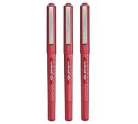 Uni Ball Eye Designer Red Rollerball Pen Fine 0.7mm Nib Tip 0.5mm Line Width Designer Series Quick Drying Pigment Ink UB-157D (Pack Of 3)