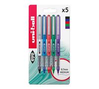 uni-ball Eye Designer Rollerball Pens, 0.7 mm, Assorted Colours, (5-Pack)