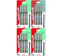 uni-ball UB-157 Eye Rollerball Pens. Premium Fine 0.7mm Ballpoint Tip for Super Smooth Handwriting, Drawing, Art, Crafts and Colouring. Fade and Water Resistant Liquid Uni Super Ink. 5 Pack Assorted
