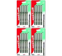 UB-157 Eye Plastic Rollerball Pen - Black (Pack of 5)