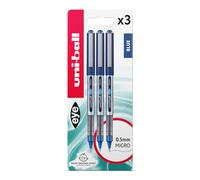 uni-ball Eye Micro Rollerball Pens, 0.5 mm, Blue (3-Pack)