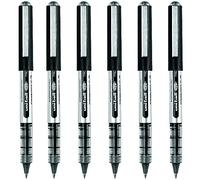 Uni-Ball Eye Micro UB-150 0.5 mm Rollerball Pen Pack of 6 (Black, Blue, Red,Green) Ink Colours (Black)