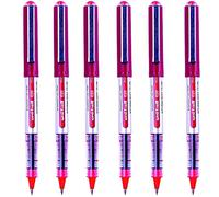 Uni-Ball Eye Micro UB-150 0.5 mm Rollerball Pen Pack of 6 (Black, Blue, Red,Green) Ink Colours (Red)