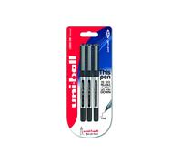 uni-ball Eye Micro UB-150 Rollerball Pen - Black, Pack of 3