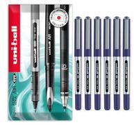 uni-ball Eye Micro UB-150E Gel Ink Pen - 0.5 mm - In Envelope Gift Packaging (Pack of 6, Blue)