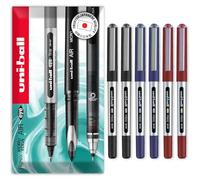 uni-ball Eye Micro Ub-150E Gel Ink Pen - 0.5 mm - Pack of 6-2 x Black, 2 x Blue, 2 x Red - In Envelope Gift Packaging