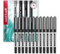 uni-ball Eye Micro UB-150E Gel Rollerball Pen 0.5 mm Black Ink, Pack of 12 | Smooth, Capped, Water-Resistant, Fade Resistant, Quick Drying